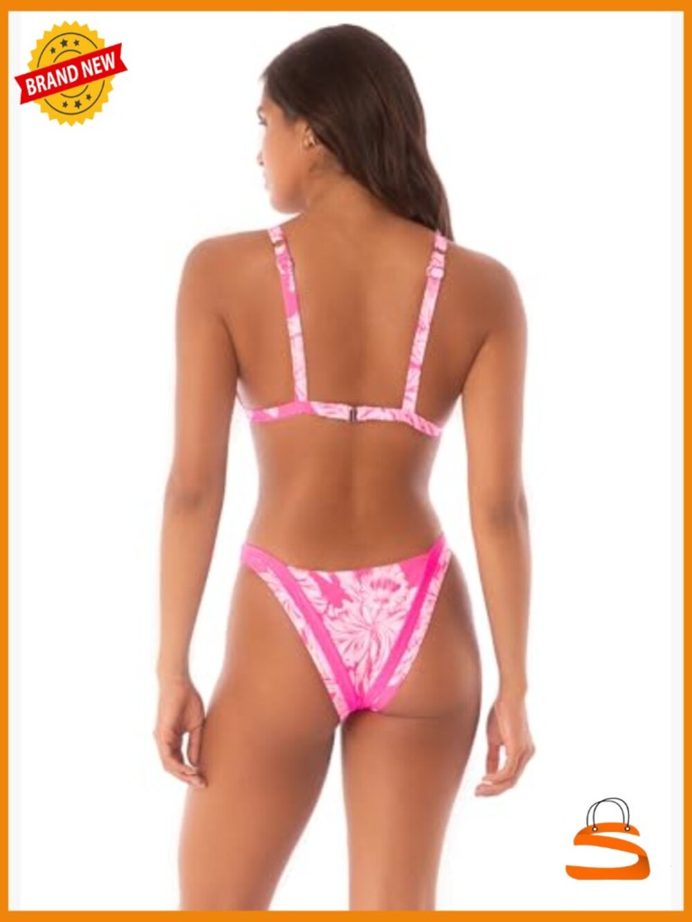 Reversible Triangle Bikini Top, Adjustable Straps, Polyester Blend, Large - Picture 5 of 5
